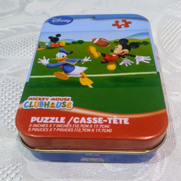 Walt Disney characters tin box bundle of 4 puzzles + 1 double Deck play, cards - Picture 6 of 15